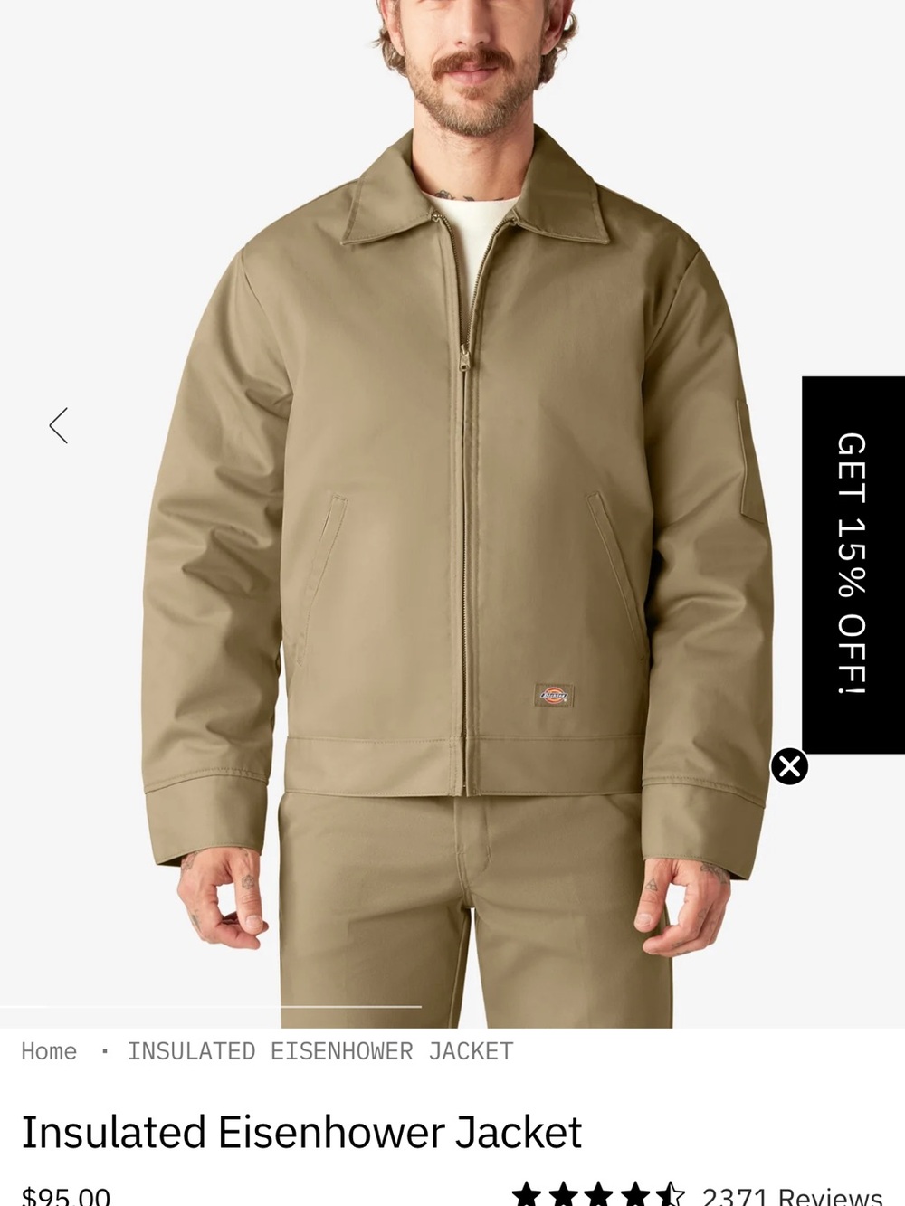 Dickies Lined Eisenhower jacket